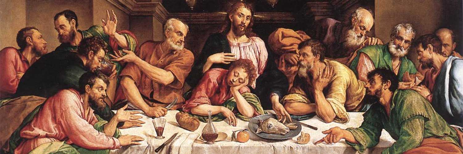 Painting of The Last Supper, by Jacopo Bassano